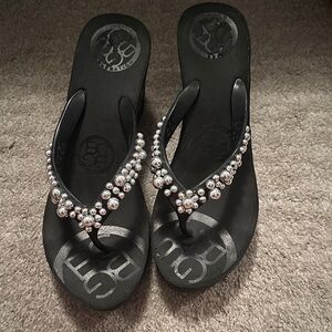 BCBG Women's Sandals with Silver Accents